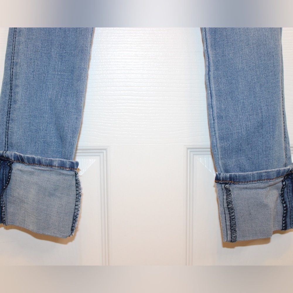 HUDSON Girls 14 Skinny Leg Cuff Ankle Length Jeans Light Blue - Picture 6 of 9